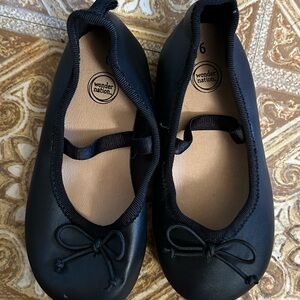 Wonder Nation Black Kids Ballet Flats size 6 NWOT